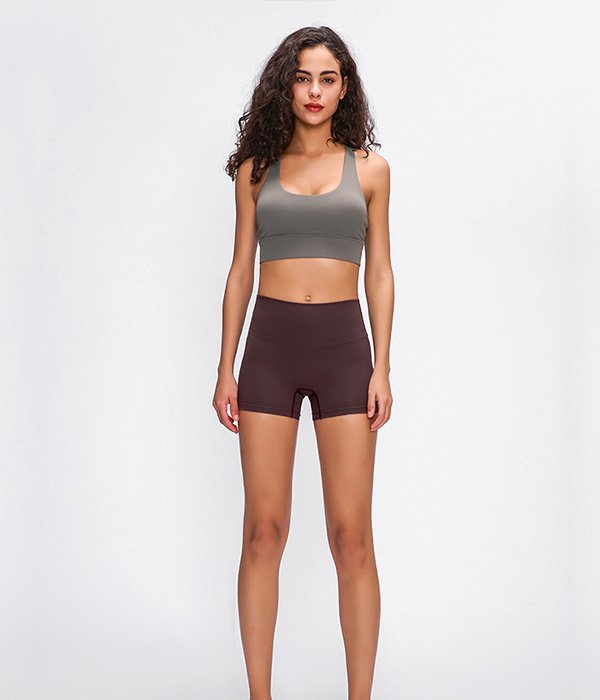 High waisted hip lift yoga shorts - Image 26
