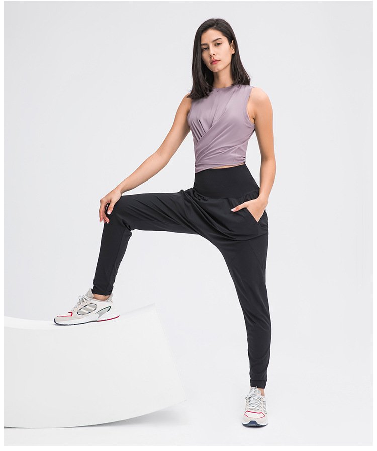 Leisure fit Tummy Control Waist Compression Lounge Jogger Leggings with Pockets - Image 7