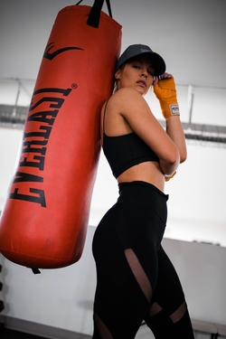 Women In Black Outfit At Gym