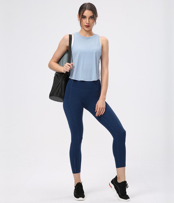 Pleated Athletic High Neck Workout Crop Top - Image 18
