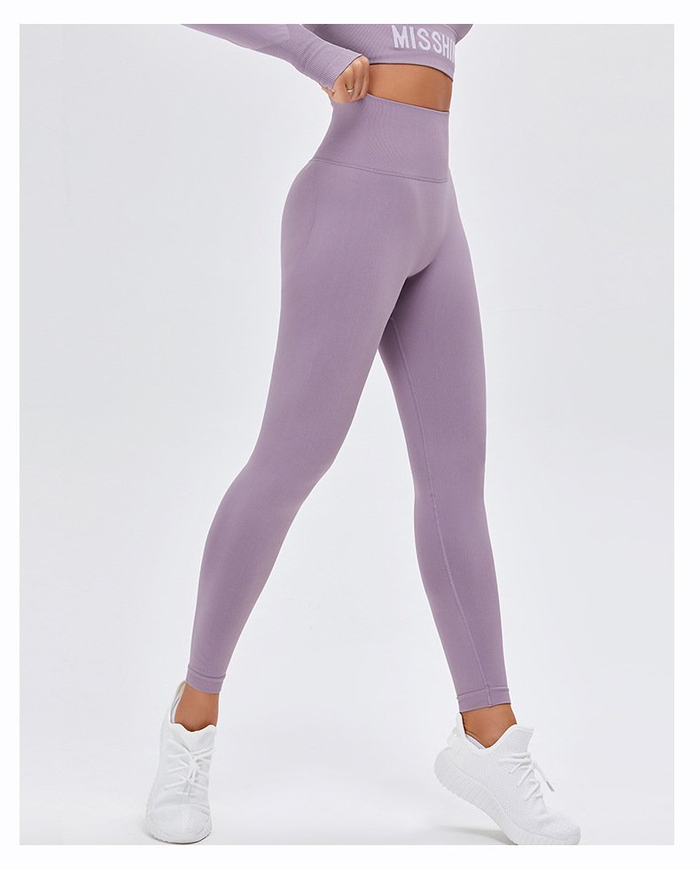 Seamless Compression Leggings with Scrunch Butt and Tummy Control High Waist - Image 16