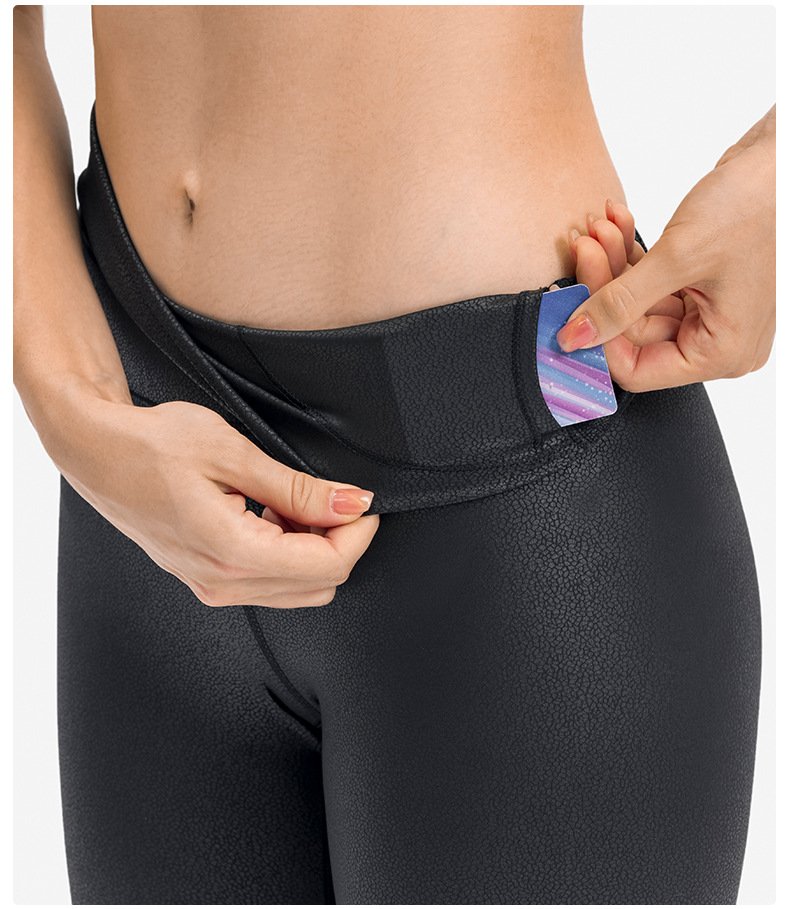 Liquid Shine High Waist Compression Tights Leggings - Image 9