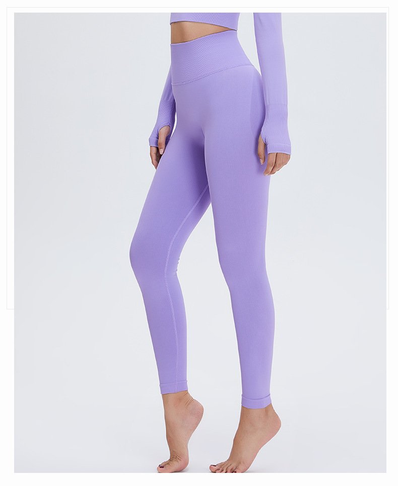 Seamless Compression Leggings with Scrunch Butt and Tummy Control High Waist - Image 28