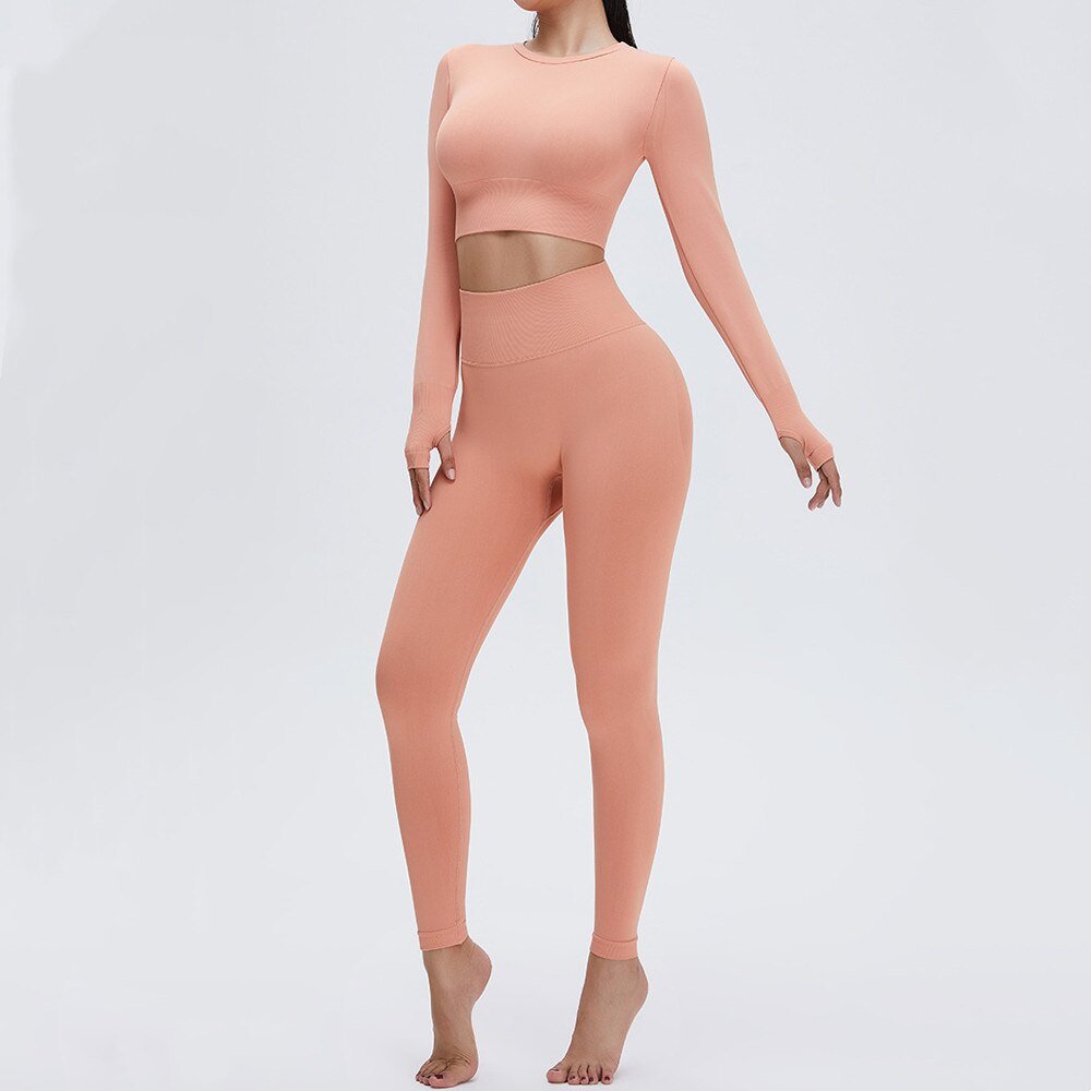 Seamless Compression Leggings with Scrunch Butt and Tummy Control High Waist - Image 5