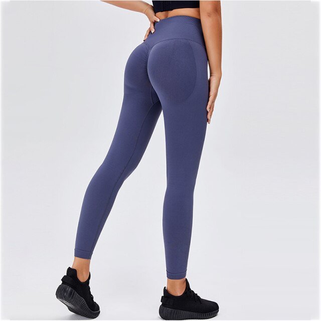Seamless Compression Leggings with Scrunch Butt and Tummy Control High Waist - Image 9
