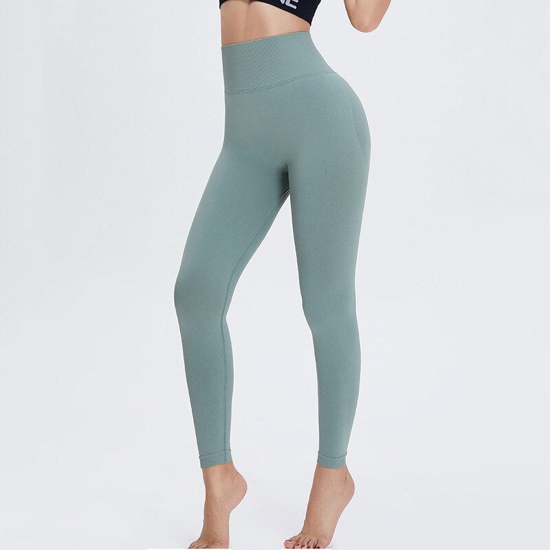 Seamless Compression Leggings with Scrunch Butt and Tummy Control High Waist - Image 4