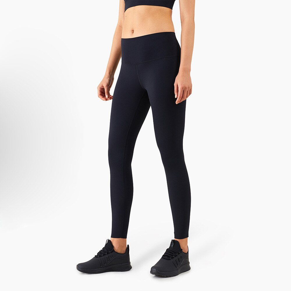 High Waisted Solid Athletic Compression Leggings Yoga Tights with Back Pocket